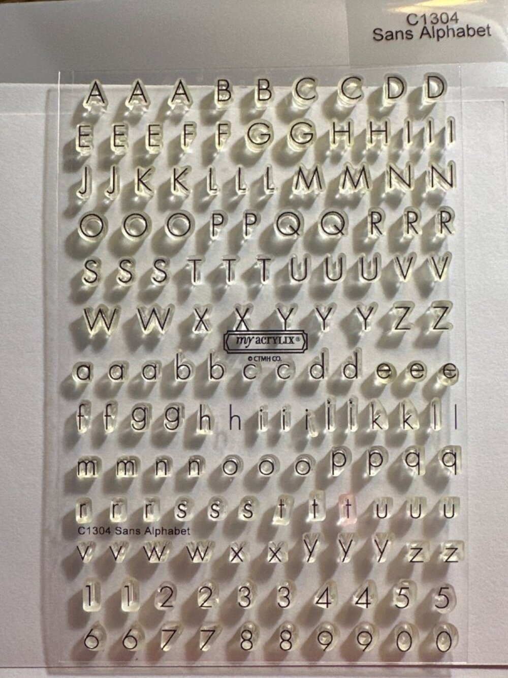 CTMH C1304 Sans Alphabet Cling Stamp Set